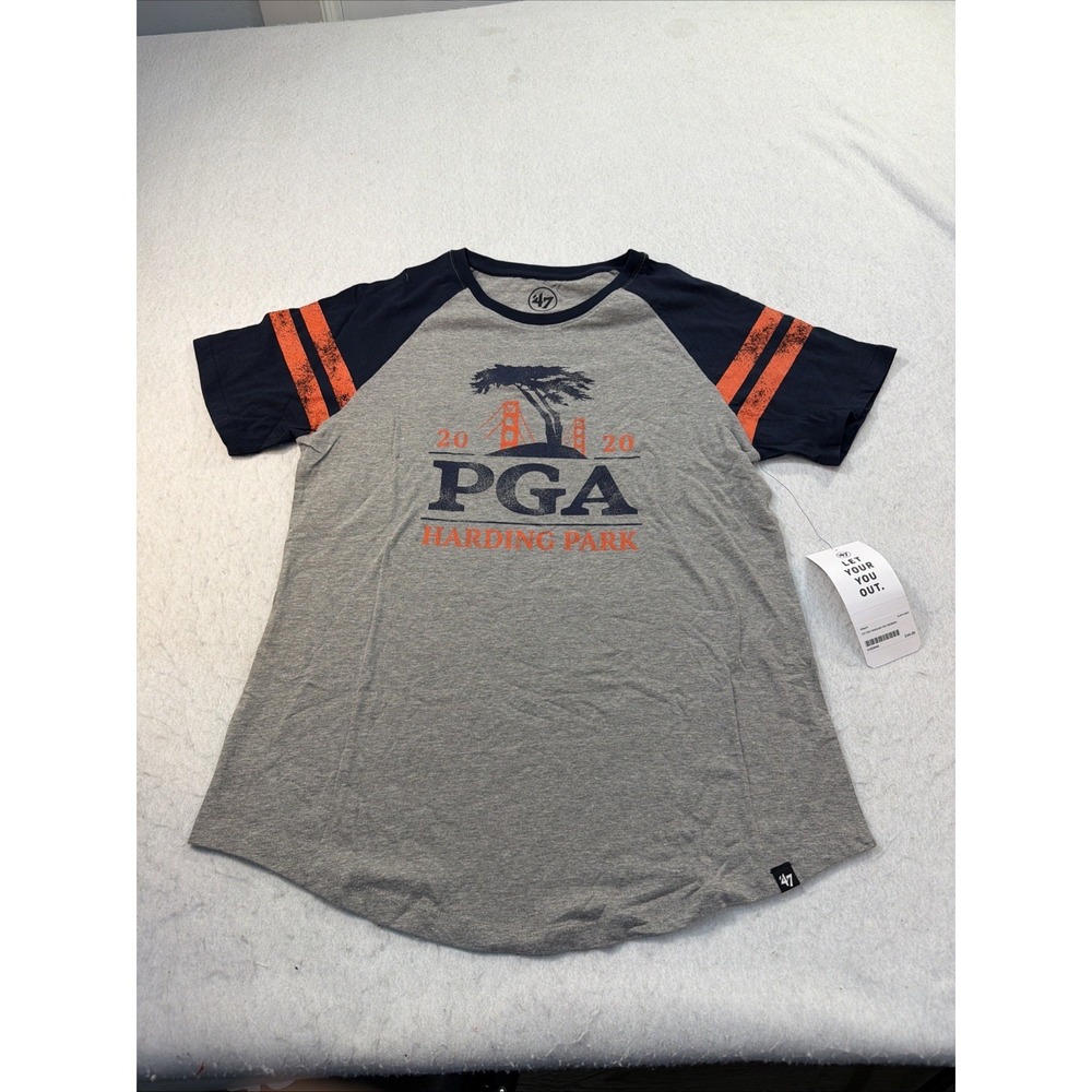 Women L NEW '47 Brand 2020 PGA Championship TPC Harding Park Golf Ringe T-Shirt